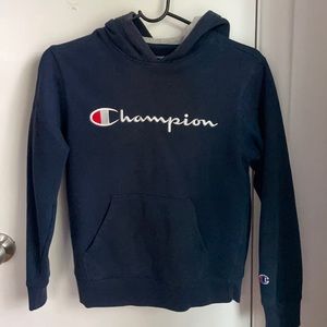 medium navy unisex champion hoodie